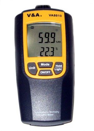 Teplomer a vlhkomer VA8010 + vyhodnotenie rosného bodu